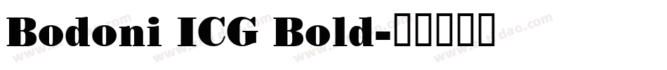 Bodoni ICG Bold字体转换